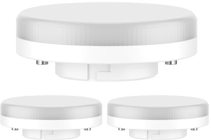 ledscom.de 3 Stück GX53 LED Leuchtmittel, weiß (4000 K), 6,4 W, 560lm, 97°, matt