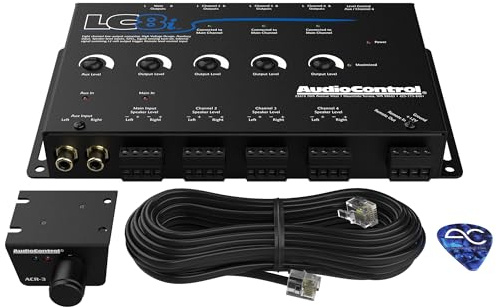 AudioControl LC8i 8-Channel Active Line Output Converter with Auxiliary Input for Adding Subwoofers, Amplifiers to Factory Car Audio Receiver or Head Unit, Includes ACR-1 Dash Remote Bass Knob