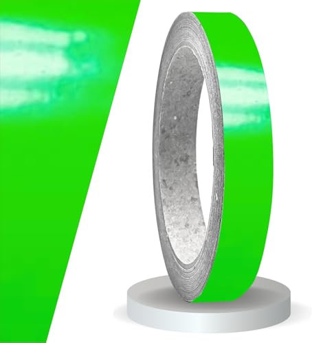 siviwonder Zierstreifen Klebeband Klebefolie Cast-PVC selbstklebend fluoreszierend Neon Grün 15 mm x 10 m Auto Dekor Aufkleber Warnstreifen Pinstripe Tape Felgenband Boot Fahrzeug Modellbau