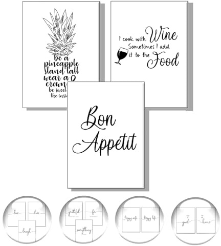 4Good Wandbilder Wohnzimmer als lustige Sprüche, Motivations Bilder fürs Büro oder die Küche, Bild mit Spruch als Schlafzimmer Poster ohne Rahmen (Bon Appetit, A3)