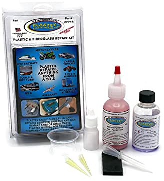 Plastex Plastic Repair Kit. Easily Glue, Repair or Remake Broken Plastic, Fiberglass, Wood & More! Standard Size Kit (Red)