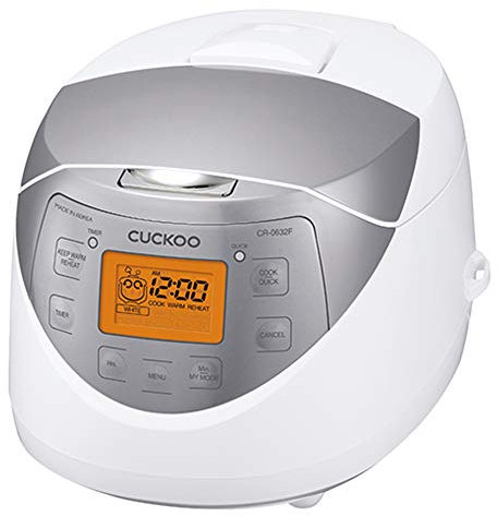 CUCKOO Basic Rice Cooker-White & Gray/10 cup CR-1095, Blanco