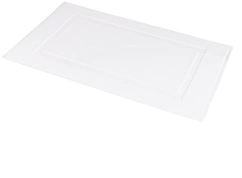Amazon Basics Non-Slip Cotton Bath Mat, 100% Cotton Absorbent, Machine Washable, 31 L x 20 W, Bright White
