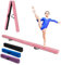 RELAX4LIFE Barra de Equilibrio Gimnasia Plegable 210 cm, Viga de Equilibrio con Patas Elevadas y Asas de Transporte, Viga de Equilibrio de EPE y Pino para Niños, 210x10x6,5cm (Rosa)