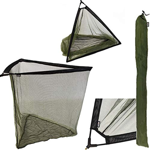 42 INCH GREEN CARP FISHING LANDING NET WITH PLASTIC BLOCK + STINK BAG NGT TACKLE
