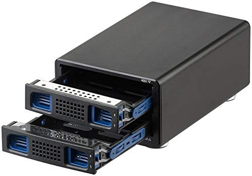 Xystec HDD Gehäuse: 2-Fach-Festplatten-Gehäuse für 3,5- & 2,5-SATA, USB 3.0, RAID (Festplattengehäuse 3 5 Zoll, 2 Fach Festplattengehäuse, Docking Station)