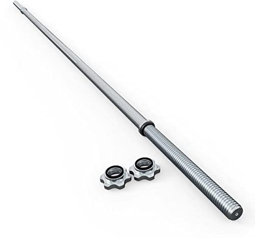 K-Sport: 160cm Langhantel mit Sternverschlüssen | 5 kg Hantelstange gerändelt | Langhantelstange ø 30mm verchromt | bis 150kg belastbar | ideal für dein Home Gym