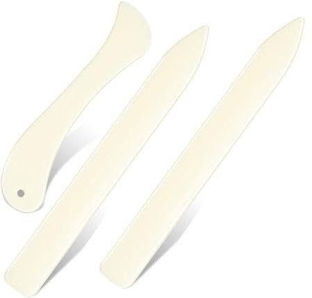 3pcs Papier Bonefolder Falzbein Knochen Ordner Papier Knochen Buchbinderei Falten Rillwerkzeug,Papier Falzbein aus Kunststoff Spitz Knochen Werkzeug,für Papierhandwerk,zur Lederverarbeitung etc