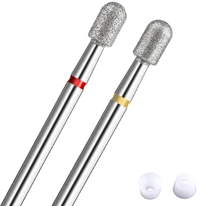 Acycoin2A 2pcs Round Tapered Cuticle Clean Nail Drill Bit (II)