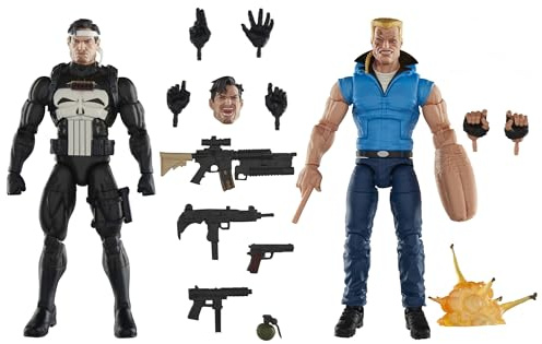 Marvel Legends Series Punisher and Bushwacker, Comics 15 cm samlarfigurer actionfigurer