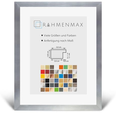 Morena MDF Rahmen für Bild 70x100cm Alu geschliffen mit Acrylglas