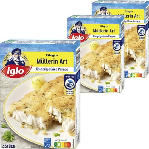 Iglo Filegro Müllerin Art Fish 250 Gramm x 3 STÜCK [Frischegarantie]