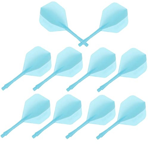 GOOHOCHY 10stücke Dartflüge Mit Einfachen Heckflossen Hochwertige Flugzubehörteile Für Optimale Balance Und Stabilität Beim Spielen Für Soft Und Steel-Tip-Darts Mattblau Einsetzbar