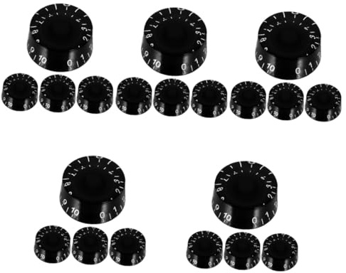 ibasenice 20stücke Gitarrenknöpfe Für Volumen Und Tone-regler Transparente Potentiometer-kappen Kompatibel Gitarre Bass Einfache Installation Und Rutschfeste Handhabung