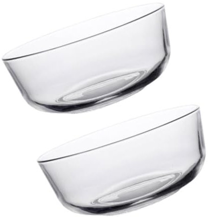 UPKOCH 2pezzi Insalatiera in Vetro Trasparente Ciotola Multifunzionale per Cucina Contenitore per Insalata e Frutta Utensili da Cucina Pratici e Facili da Pulire