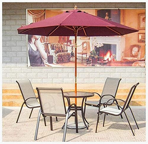 Terrassenschirm, Gartenschirm, Sonnenschirm für den Außenbereich, 2,7 m, Holzsonnenschirme mit 38 mm Stangendurchmesser, wasserdicht, Schutz, für den Außenbereich, Terrasse, Balkon