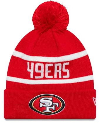 New Era San Francisco 49ers NFL Accessoire für den Winter Mütze Bommel warm American Football Teamlogo rot - One-Size