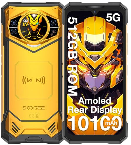 DOOGEE S200 X Rugged Smartphone 5G, 32GB+512GB(2TB) DDR5, 1.32'' AMOLED Rear Display, 10100mAh/33W, 100MP+20MP Night Vision, Android OS Rugged Phone,6.72'' FHD+ 120Hz, IP68/WiFi6/OTG/Face ID/NFC/AI