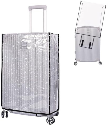 Hapforever 1 Pack Clear Luggage Cover Protector, 28 Inch PVC Suitcase Cover Protectors Waterproof Luggage Covers for Wheeled Suitcases Dustproof Suitcases Covers for Luggages