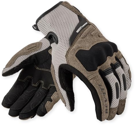 REV'IT! Cavern Adventure Touring Gants de moto pour femme (sable/noir, taille M)