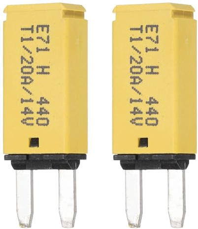 DMiotech 2 Piezas De Fusible Automático Mini 14V DC 20A ATC/ATO Amarillo