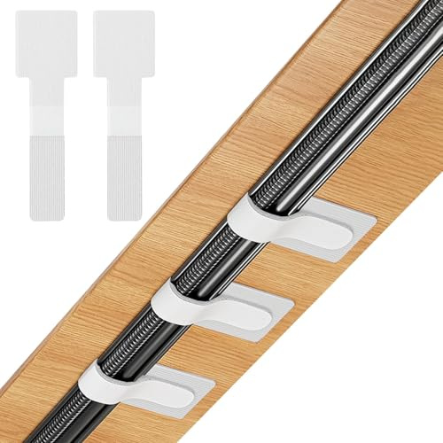 HSEANWWW 20 Stück Kabelmanagement Schreibtisch, Kabelbinder Selbstklebend Klettband Kabel Organizer Schreibtisch Kabelklemmen Kabelclips Kabelbefestigung für TV, Lichterkette, (Weiß, 20 ein)