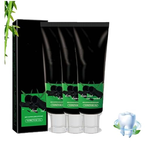 Charcoal Teeth Whitening Toothpaste, Organic Bamboo Charcoal Toothpaste Natural Teeth whitening, Tooth Whitening and Breath Freshening for Sensitive Teeth (3)