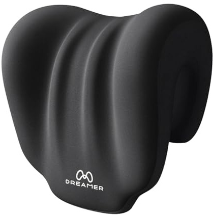 predolo Coussin de Nuque pour Chaise de Bureau, Coussin Repose Tete, Support du Cou Ergonomique pour Chaise de Bureau, Appui-Tête, Oreiller de Nuque élastique en Mousse à Mémoire de Forme, Noir