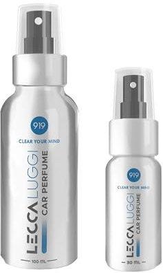 Lecca Luggi Autoparfum 919 Clear your Mind - 30 ml - Auto Parfum Spray mit Amber, Sandelholz und Vanille - Würzige Auto Duft für Energie und Fokus - Lang anhaltende Auto Duftspray
