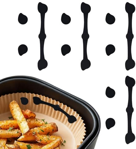 12 Stück Silikon Magnete für Airfryer -BPA-frei Magnete Airfryer Heißluftfritteuse Zubehör für Backpapier Zubehör für Ninja Cosori Philips Verhindert Verrutschen und Verbrennen