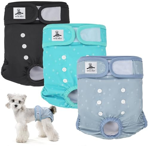 UFO PET Mutandine Cane Femmina Calore Lavabili XL (3 Pezzi), Assorbenti per Cani e Gatti, Pannolini da Ciclo per Femmine Cani