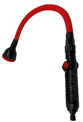 Sharplace Varilla de Riego con Rosca UE, Ajustable, Flexible, para Uso en Coche, Manguera de Jardín, Rojo