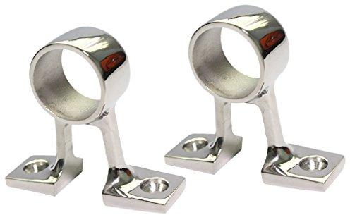 CRDARAAV 2 soportes de dos patas de acero inoxidable para barco marino y yate, 25 mm