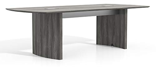 Safco Products Medina Modern Office Conference Meeting Room Table, 8', Gray Steel