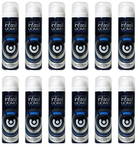 12 X Infasil Deodoriant Spray Herr FRESH Derma 48H Deo Male Anti Lukt