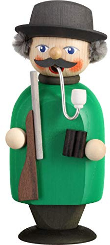 Seiffener Volkskunst | Räuchermann Erzgebirge | Kleine Gesellen 14 cm | Räuchermännchen | Original Erzgebirgische Volkskunst | 12253 | Jäger