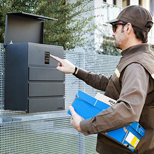 Cassetta postale Elettronica di Design - EVOPOST XL - Apertura SENZA CHIAVI - Ecommerce Box - Brevetto internazionale WIPO