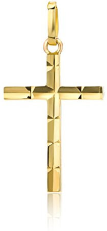OROVI Damen Anhänger Kreuz Gelbgold Kreuzenanhänger 14 Karat (585) Gold