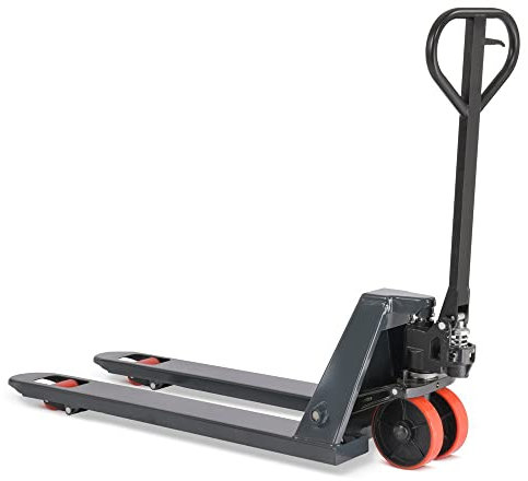 Handhubwagen | 2.500 kg Tragkraft | 1.150 mm Gabellänge | 540 mm Gabel-Tragbreite | Hubwagen | Gabelhubwagen | Palettenhubwagen | Lenkrad/Gabelrolle aus robustem Polyurethan | Einfach-Gabelrollen