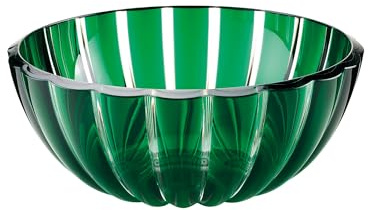 Guzzini Cuenco para ensaladera XL 30 cm redondo cuello redondo 29690369 transparente verde esmeralda plástico orgánico 4900 cc lavavajillas