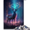 1000 Teile Puzzles für Erwachsene Tier Hirsch Puzzle Kartonpuzzle Lernspiel (Größe 26x38cm)