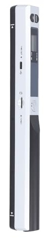 Tragbarer Scanner, Handdokumentenscanner, Fotoscanner für A4-Dokumente, Fotos, Bilder, Quittungen, Bis zu 900 DPI, Auswahl des JPG-/PDF-Formats, Hochladen von Bildern über (Silver)