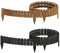 WOLTU Rollborder, Flexibler Holzzaun, Beeteinfassung Beetumrandung Rasenkante Gartenzaun Holz, Deko für Garten Blumenbeet, 203x10 cm, Dunkelbraun