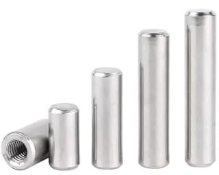 DUOCAI Zylindrische Stifte mit Innengewinde M3M4M5M6 Edelstahl 304 Flachkopf Innengewinde Zylinderstift und Befestigungsstift(4X16XM3 5pcs)