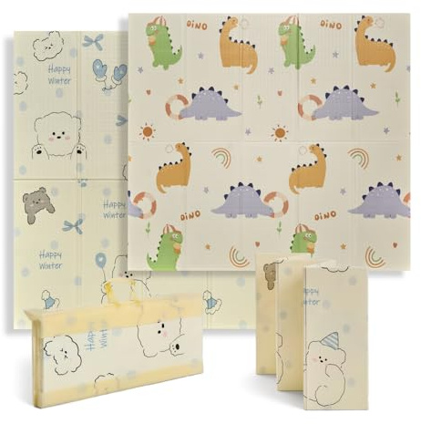 Buddy Baby • Alfombra de Juego XXL • Desde recién nacido • 180x200 • Doble cara con diseños coloridos • Espuma alta densidad • Impermeable • Antideslizante • Plegable • Bolsa transporte