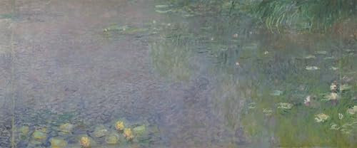 RZHRHJES Kunstwerk Bilder Leinwand Kunst Gemälde Leinwand Malerei Poster Seerosen-morgen von claude monet Wandbild für Heimdekoration 60x90cm