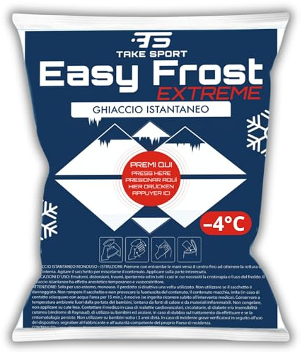 TS Take Sport® Pack de Froid Instantané Extreme 1 Pièce – Poche de Glace Jetable pour Athlète Professionnel Douleur Musculaire Entorse Blessure Sportive Cryothérapie Récupération