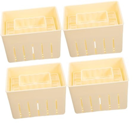 Holibanna 4pcs Cheese Pressing Plate Tofu Press Mold Home Cheese Making Tool Pressing Plate Tofu Press Tool for Making