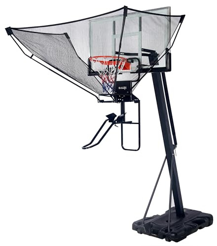 GAILEX Basketball-Rücklaufnetz, Leichtes Aluminium-Rückführsystem, 180° Drehbar, Tragbare Automatische Rücklaufrinne