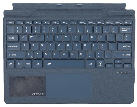 Annadue Tablet -tangentbord för Pro 8 9 10 11 X, 7 Färgens Bakreckningsbara Bärbara Bärbara Trådlösa Bluetooth -tangentbord med Pekplatta för -surfplatta (Blå)